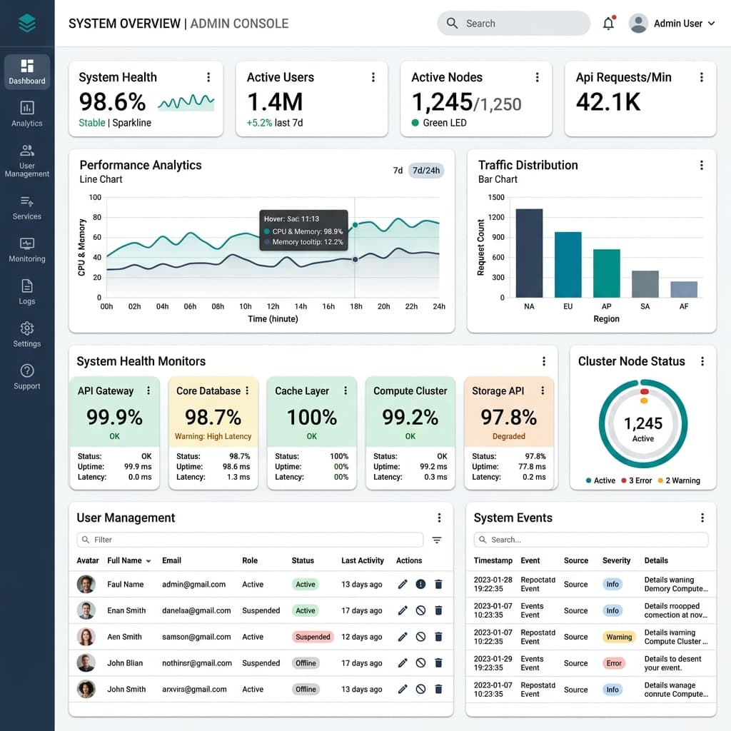 React Admin Dashboard